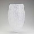 Tobias mohl blown and etched glass vessel glassweaver 2004 signed and dated 18 x 8 12