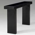 Juan montoya dark stained solid teak console unmarked 35 12 x 59 x 13 12