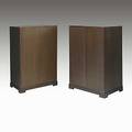 Christian liaigre holly hunt pair of wenge and birch armoires unmarked 54 x 36 34 x 24