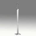 Karl springer chromed steel and acrylic floor lamp unmarked 58 x 9 sq