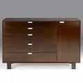 George nelson herman miller mahogany and zinc dresser unmarked 40 x 56 x 19 12