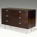 George nelson herman miller rosewood porcelain and aluminum thin edge dresser unmarked 31 x 46 34 x 19 12