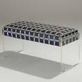 Vladimir kagan plexiglass and chrome bench unmarked 19 x 39 12 x 16