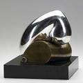 Arturo di modica bronze and steel sculpture on stone base 198081 signed in mold ad dimodica 8081 35 with base 10 12 x 10 sq