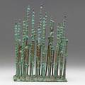Klaus ihlenfeld patinated bronze sculpture bamboo forest provenance acquired directly from the artist stamped ki 9 x 6 x 4 12