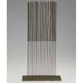 Harry bertoia brass sonambient sculpture with 21 rods together with four 33rpm records of sonambient music unmarked 24 x 12 x 4 18