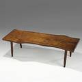 George nakashima american black walnut coffee table 1960s unmarked 16 12 x 56 x 21