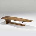 George nakashima fine and large english walnut and rosewood minguren i coffee table 1975 signed and dated and clients name provenance available 16 x 88 x 31