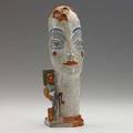 Gudrun baudisch wiener werkstatte glazed ceramic bust stamped g b ww no345 made in austria no 7 9 12 x 3