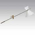Boris lacroix bronze and linen adjustable wall sconce 1950s unmarked 17 x 58 12 x 30