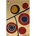 After alexander calder bonart maguey fiber tapestry floating circles 1975 bonart label woven ca 75 and numbered 17 of 100 with copyright 56 12 x 85