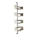 Vittorio introini saporitti stainless steel and chromeplated steel shelving unit unmarked 91 x 25 14 x 15