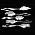 Gio ponti frasers domus stainless steel flatware fivepiece service for eight italy each stamped domus frasers italy