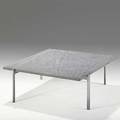 Poul kjaerholm e kold christensen matte chromed steel and slate pk 61 coffee table late 1950s unmarked 13 x 31 12 sq