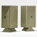 James mont pair of painted and fumed cabinets with bronze pulls 1950s unmarked 36 x 16 x 19