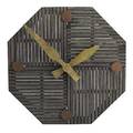 David teague david teague designs reclaimed slatted wood copper and enameled metal wallhanging clock signed unmarked 48 sq x 7
