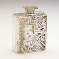 Lalique houbigant la belle saison clear and frosted glass perfume with sepia patina m p 941 no 3 molded made in france r lalique 4 x 2 34