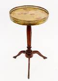 French Marble Top Stand on Mahogany Base