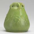 Van briggle early fourhandled vase with blossoms bright green glaze 1903 provenance van briggle pottery incised aa van briggle 1903 iii 4 34 x 4