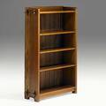 L  jg stickley open bookcase no 642 with chamfered back c 190712 handcraft decal 55 x 33 12 x 12