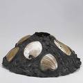Elizabeth burton copper and abalone shells lamp shade unmarked 6 x 15