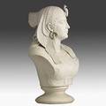 Isaac broome lenox parian porcelain bust of cleopatra 1914 note originally designed in 1876 and maded by ott  brewer trenton nj for the philadelphia centennial exposition incised broome scu