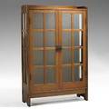 Gustav stickley doubledoor china cabinet no 815 with three fixed shelves burnedin mark 64 14 x 41 12 x 15