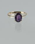 10Kt Gold Ring With Oval Amethyst