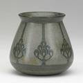 Arthur baggs marblehead tapered vessel with incised decoration incised ab t shipmark 4 x 4