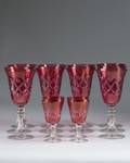Fourteen14 Red Cut to Clear Glass Stems