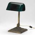 Emeralite students lamp ca 1920 remnant of paper label 14 x 8 x 7