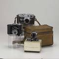 Vintage cameras and equipment one leica m3 and one zeiss ikon one extra leica lens light meter etc largest 3 12 x 5 12