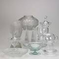 Baccarat steuben orrefors etc four baccarat obelisks steuben footed bowl in original box orrefors pitcher and ashtray together with six pieces decorative glassware baccarat steuben and orref