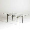 Decorative brass and glass coffee table unmarked 18 14 x 46 12 x 24 12