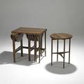 Gio ponti attr singer  sons set of four italian walnut nesting tables unmarked 24 x 24 x 17 12