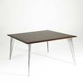 Phillippe starck driade mahogany and aluminum dining table stamped and labeled 28 12 x 53 sq