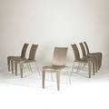 Phillipe starck vitra driade set of six plastic and aluminum louis 20 dining chairs 33 x 18 12 x 26