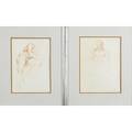 Figure and nude drawings six works of art framed martha mayer erlebacher american 20th c two sepia crayon drawings of nudes ca 1980 mats olsson american 20th two pen and ink drawings of