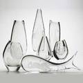 Kosta collection of seven glass items six vases and one scultpure all etched kosta and cg and numbered tallest 13 12