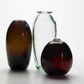 Mark peiser three blown glass vessels 196769 each signed and dated tallest 8 12 x 3 14