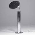 Style of george kovacs chromed steel and aluminum adjustable floor lamp unmarked 61 x 20 x 23