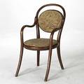 Style of thonet childs armchair upholstered seat and back ca 1900 26 12 x 15 x 19