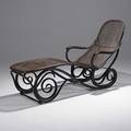 Michael thonet adjustable beech and woven cane lounge chair austria 1910 unmarked 38 12 x 28 x 63