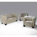 Josef hoffman beech and suede sofa and two club chairs designed for the palais stoclet brussels 190511 probably produced at a later date unmarked sofa 29 12 x 63 x 32