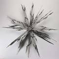 Style of curtis jere abstract wall sculpture of a welded chrome rod on a central axis 35 x 32 dia