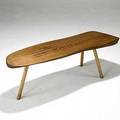 Studio cedar and maple coffee table unmarked 17 x 49 x 14