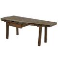 Studio solid walnut desk with single drawer together with similar coffee tablebench 30 x 79 x 36