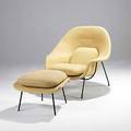 Eero saarinen knoll early womb chair and ottoman knoll associates label 36 x 39 12 x 36