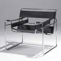 Marcel breuer wassily chair chrome steel and leather made in italy tag 29 x 31 x 26