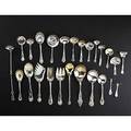 American silver ornate serving pieces 19th20th c thirtyseven pieces include gorham wilcox  eversten alvin watrous whiting dominick  haff reed  barton 12 durgin marechal niel soup sp